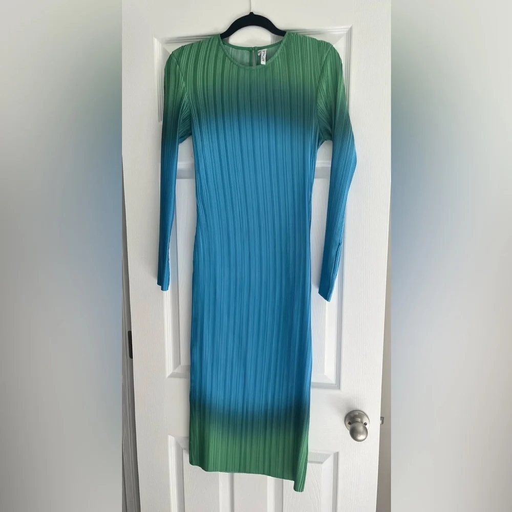 Free People x Arthur Apparel Box Pleat Midi Dress, Size 4 - Picture 5 of 8